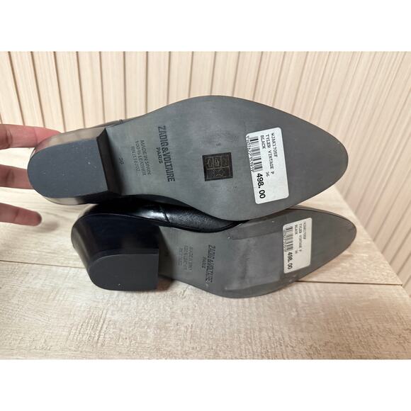 ZADIG & VOLTAIRE Tyler Star Studded Leather Bootie MSRP $498 Womens Sz 5 New - Picture 9 of 12